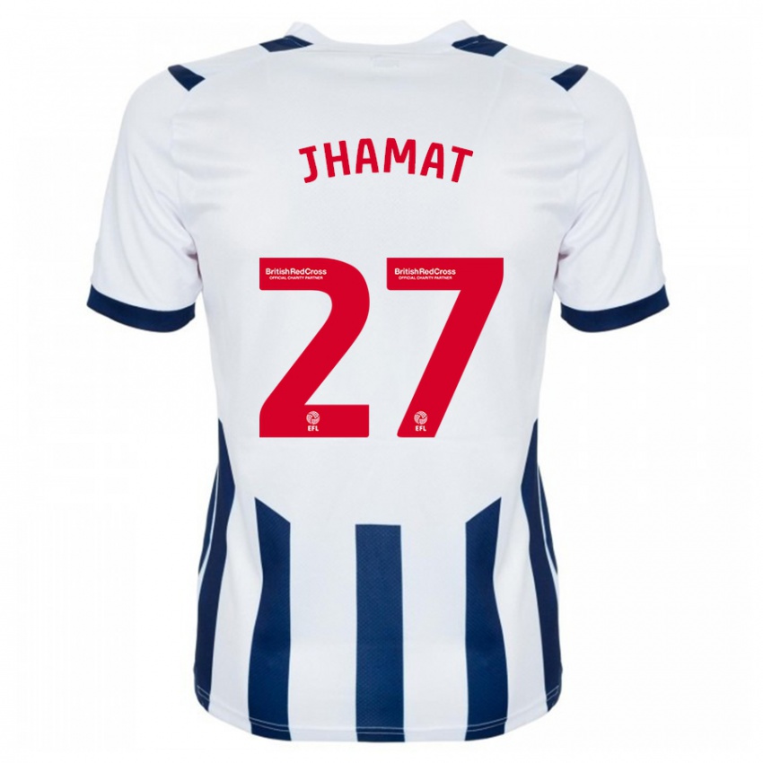 Kinder Simran Jhamat #27 Weiß Heimtrikot Trikot 2023/24 T-Shirt