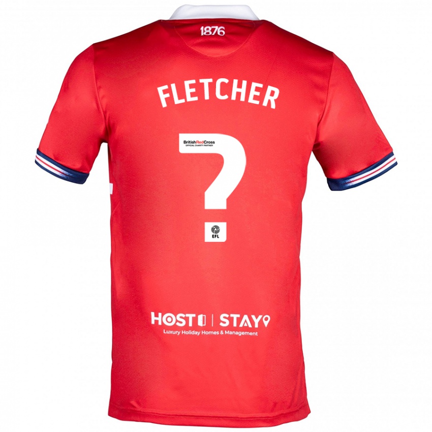 Kinder Isaac Fletcher #0 Rot Heimtrikot Trikot 2023/24 T-Shirt