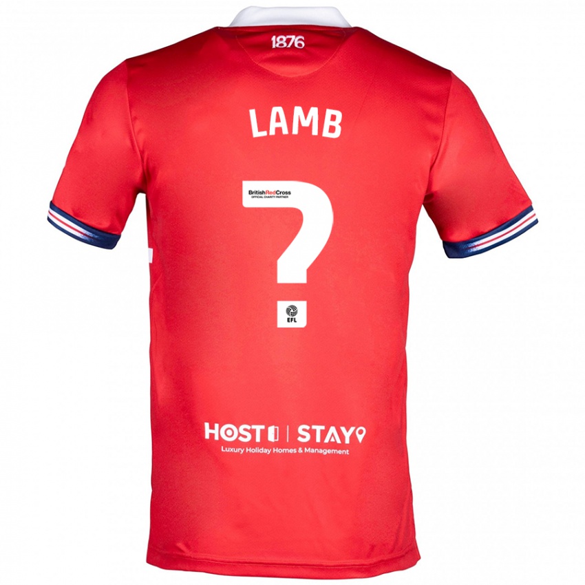 Kinder Oliver Lamb #0 Rot Heimtrikot Trikot 2023/24 T-Shirt