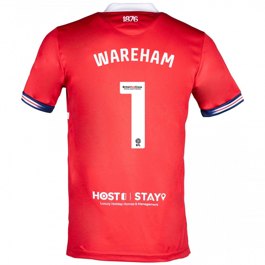 Kinder Laura Wareham #1 Rot Heimtrikot Trikot 2023/24 T-Shirt