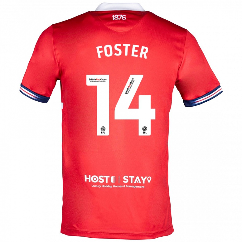 Kinder Emma Foster #14 Rot Heimtrikot Trikot 2023/24 T-Shirt