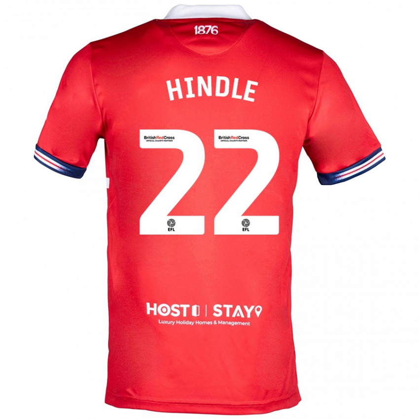 Kinder Rachel Hindle #22 Rot Heimtrikot Trikot 2023/24 T-Shirt