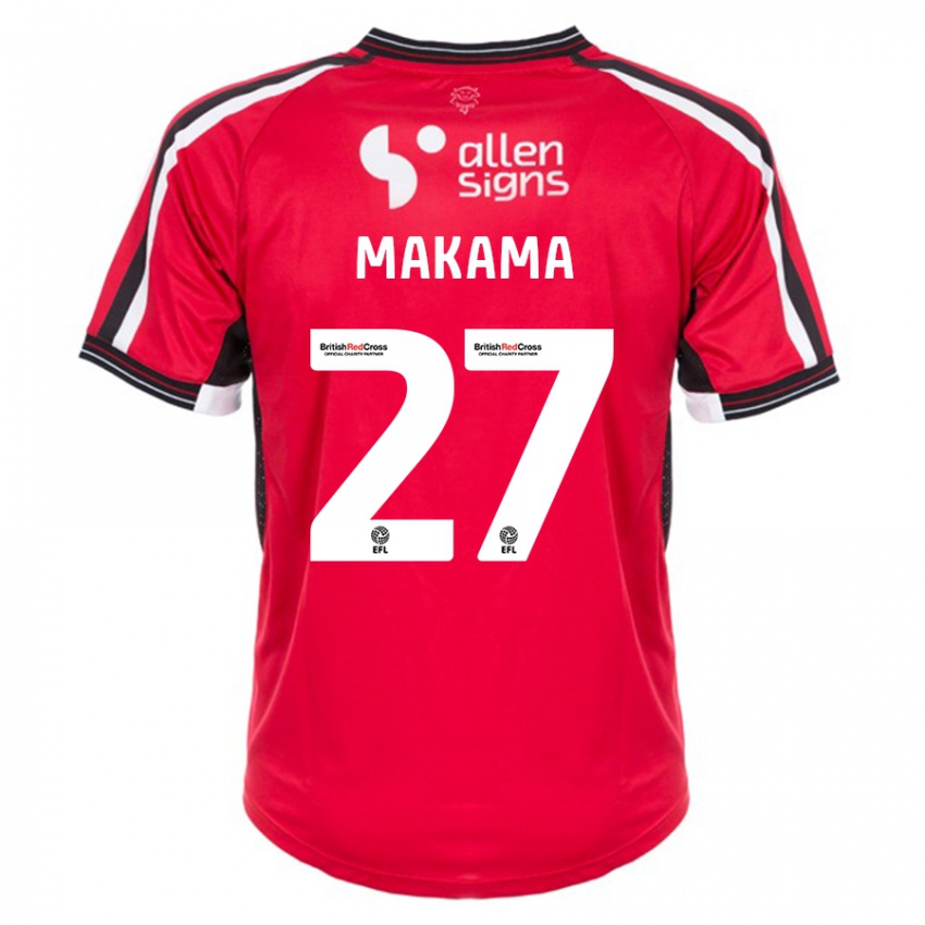 Kinder Jovon Makama #27 Rot Heimtrikot Trikot 2023/24 T-Shirt