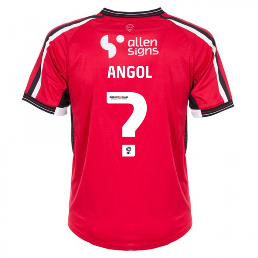 Kinder Mekhi Angol #0 Rot Heimtrikot Trikot 2023/24 T-Shirt