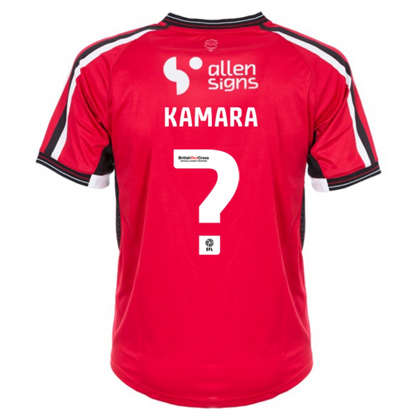 Kinder Mj Kamara #0 Rot Heimtrikot Trikot 2023/24 T-Shirt