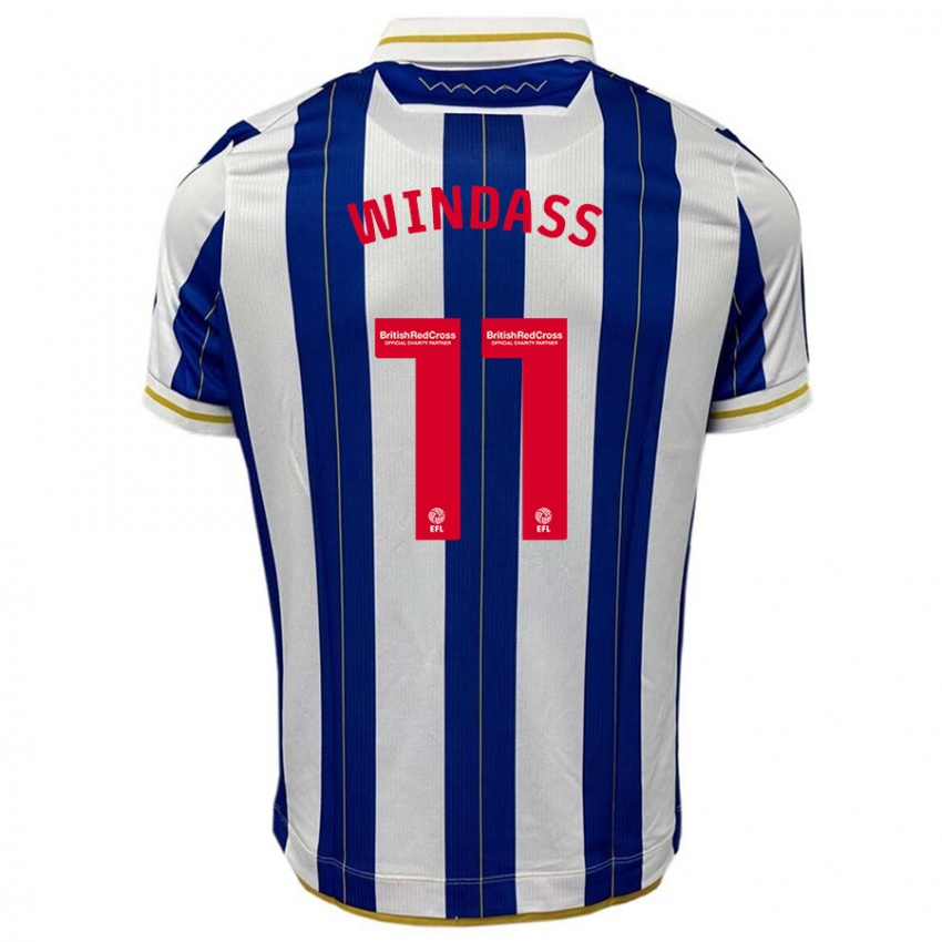 Kinder Josh Windass #11 Blau Weiss Heimtrikot Trikot 2023/24 T-Shirt