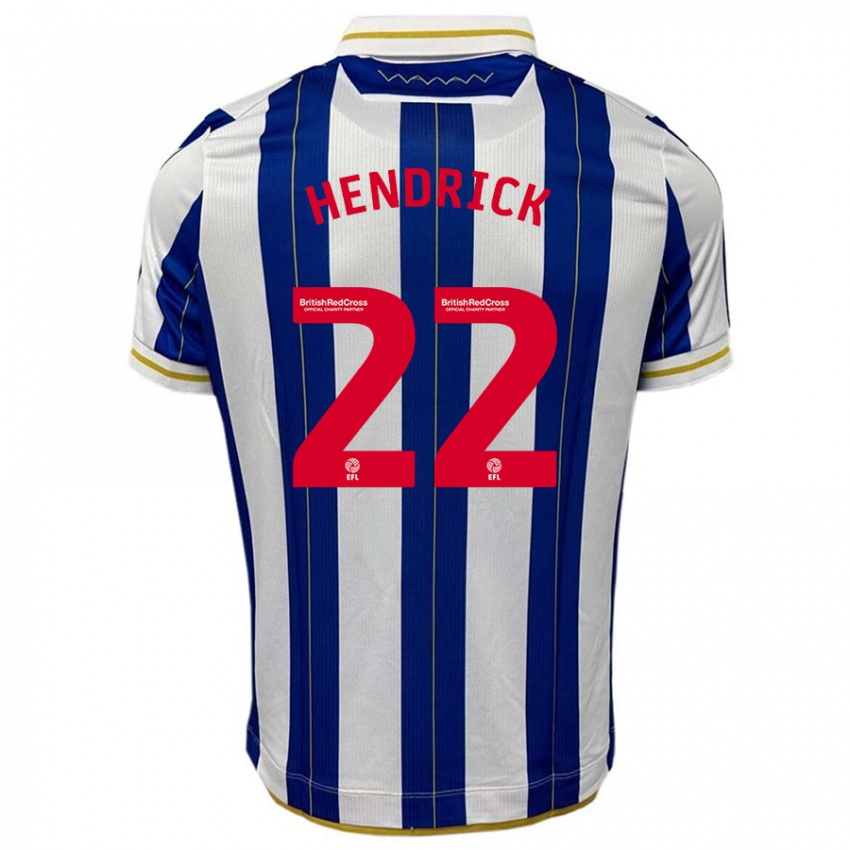 Kinder Jeff Hendrick #22 Blau Weiss Heimtrikot Trikot 2023/24 T-Shirt