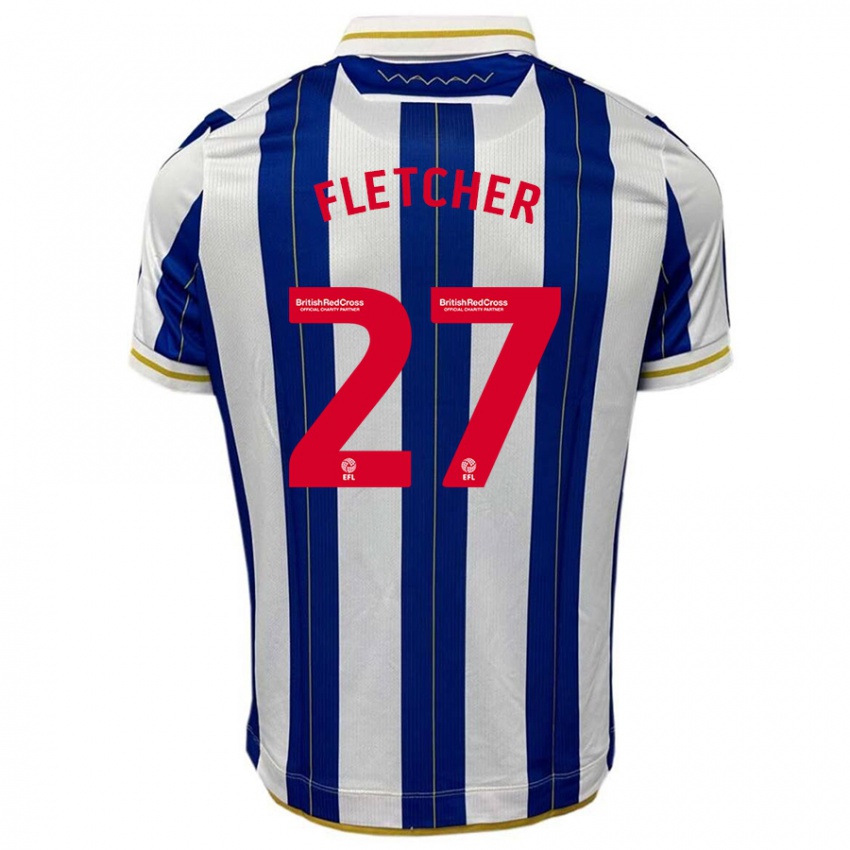 Kinder Ashley Fletcher #27 Blau Weiss Heimtrikot Trikot 2023/24 T-Shirt