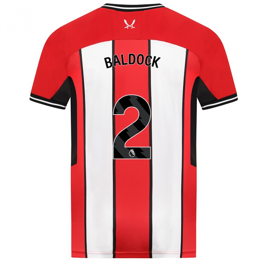 Kinder George Baldock #2 Rot Heimtrikot Trikot 2023/24 T-Shirt