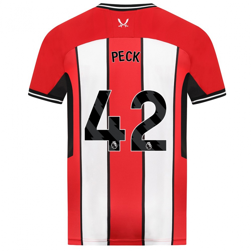 Kinder Sydie Peck #42 Rot Heimtrikot Trikot 2023/24 T-Shirt