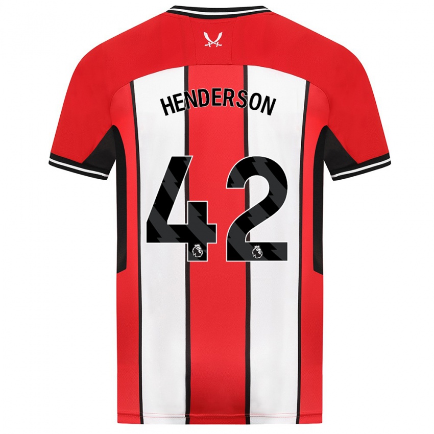 Kinder Peyton Henderson #42 Rot Heimtrikot Trikot 2023/24 T-Shirt