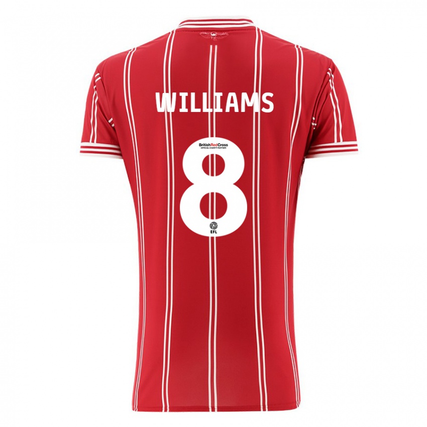 Kinder Joe Williams #8 Rot Heimtrikot Trikot 2023/24 T-Shirt