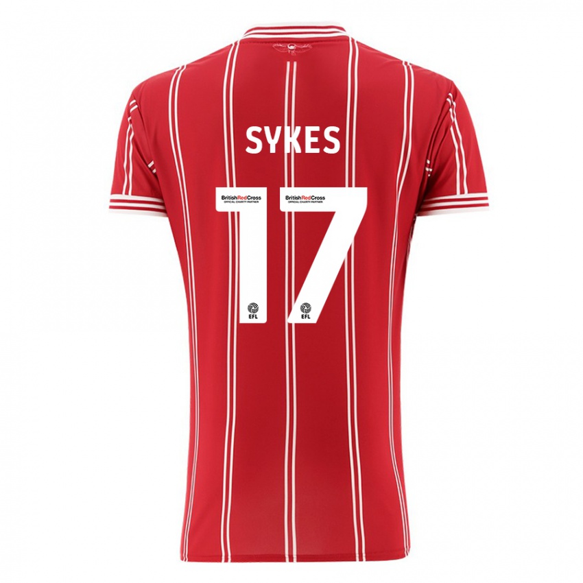 Kinder Mark Sykes #17 Rot Heimtrikot Trikot 2023/24 T-Shirt