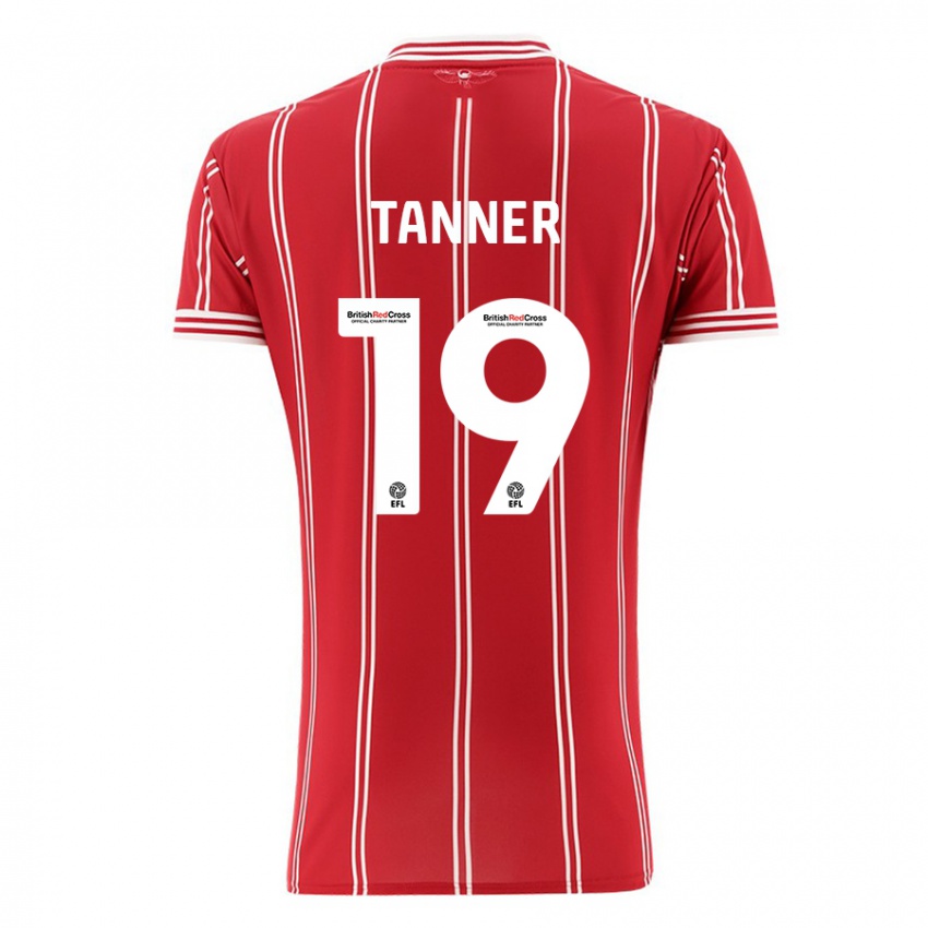 Kinder George Tanner #19 Rot Heimtrikot Trikot 2023/24 T-Shirt