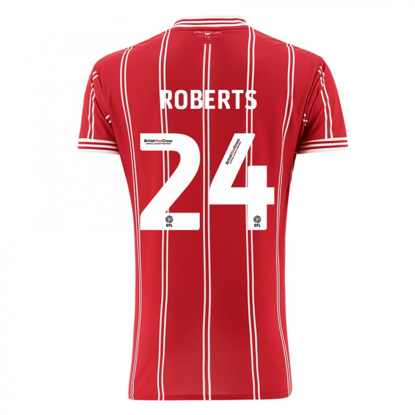 Kinder Haydon Roberts #24 Rot Heimtrikot Trikot 2023/24 T-Shirt