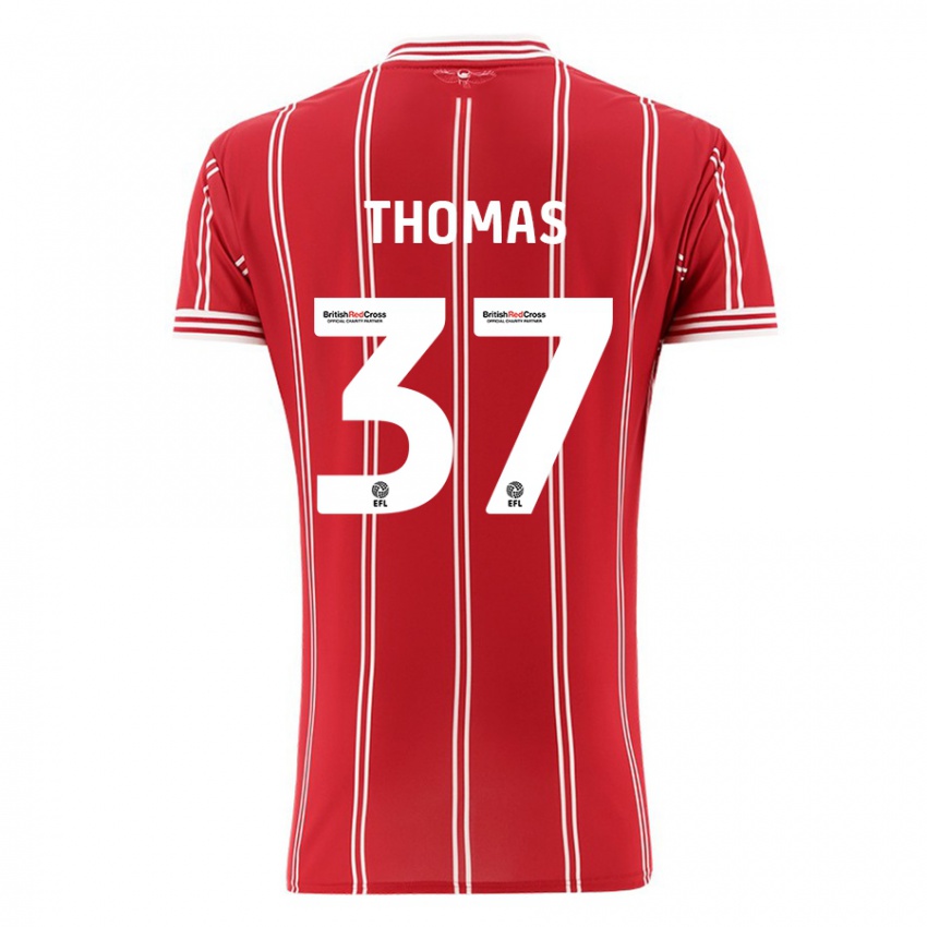 Kinder Olly Thomas #37 Rot Heimtrikot Trikot 2023/24 T-Shirt