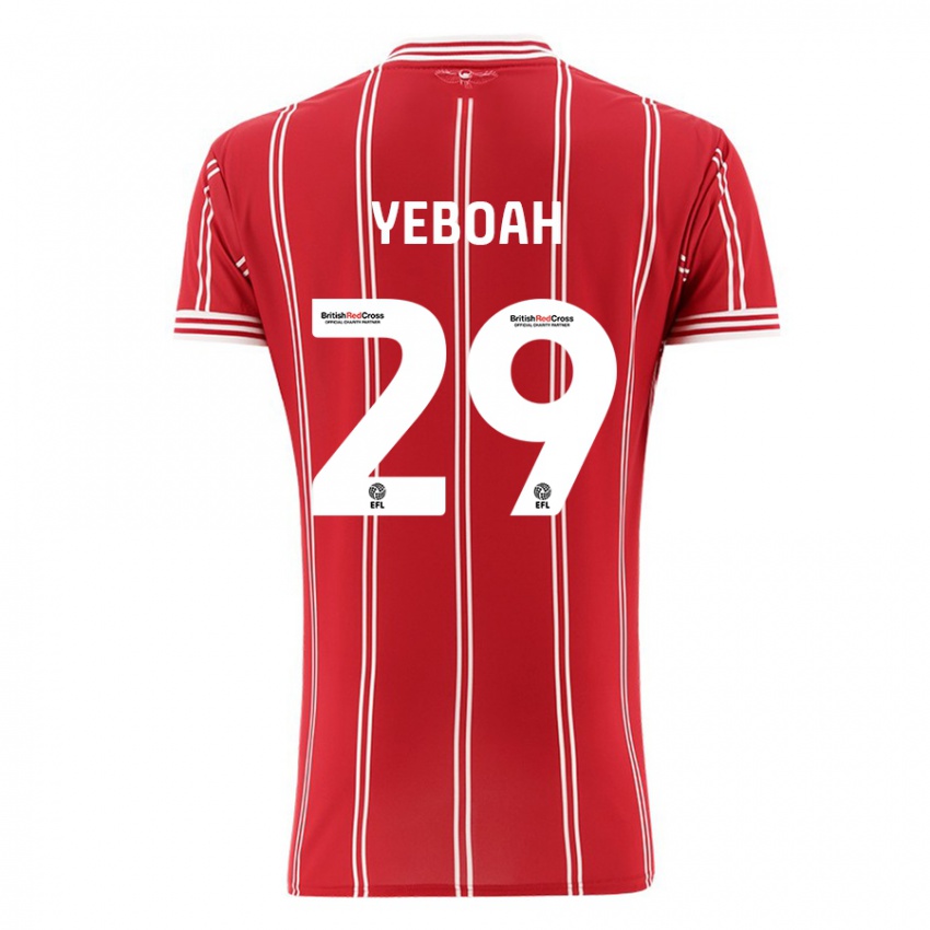 Kinder Ephraim Yeboah #29 Rot Heimtrikot Trikot 2023/24 T-Shirt