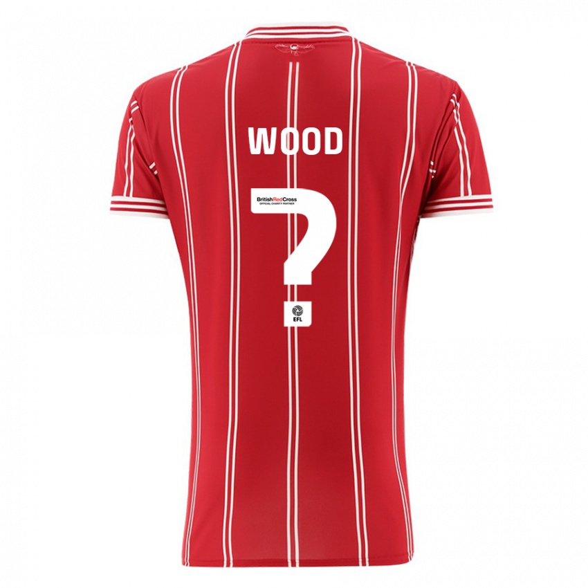 Kinder Callum Wood #0 Rot Heimtrikot Trikot 2023/24 T-Shirt