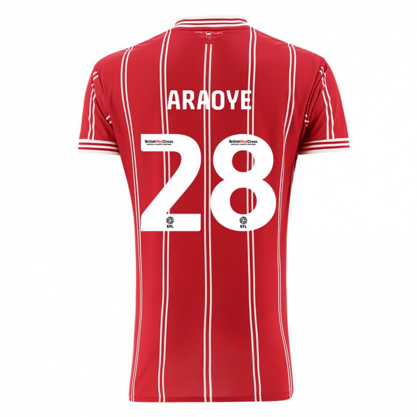 Kinder Raphael Araoye #28 Rot Heimtrikot Trikot 2023/24 T-Shirt