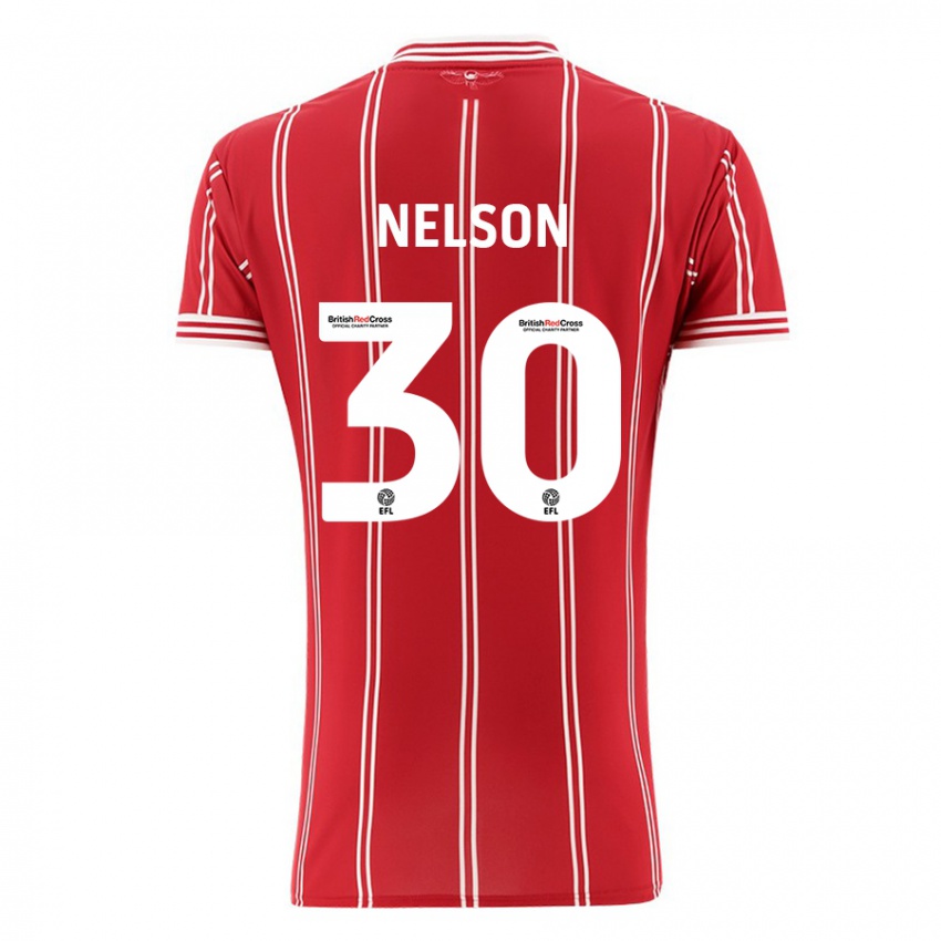 Kinder Raekwon Nelson #30 Rot Heimtrikot Trikot 2023/24 T-Shirt