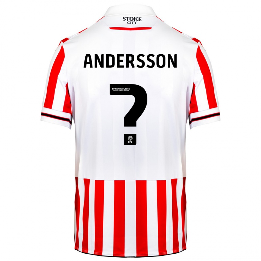 Kinder Edwin Andersson #0 Rot-Weiss Heimtrikot Trikot 2023/24 T-Shirt