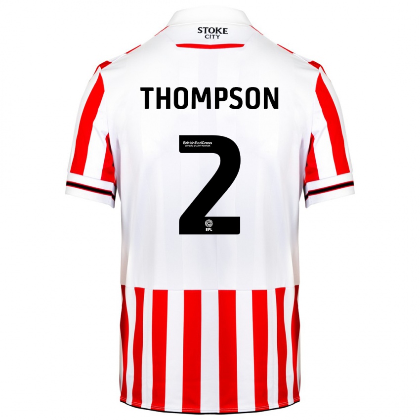 Kinder Sophie Thompson #2 Rot-Weiss Heimtrikot Trikot 2023/24 T-Shirt