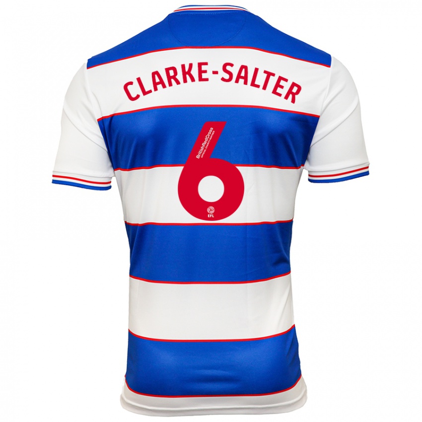 Kinder Jake Clarke-Salter #6 Weiß Blau Heimtrikot Trikot 2023/24 T-Shirt