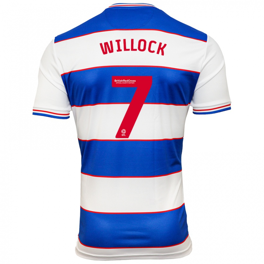 Kinder Chris Willock #7 Weiß Blau Heimtrikot Trikot 2023/24 T-Shirt