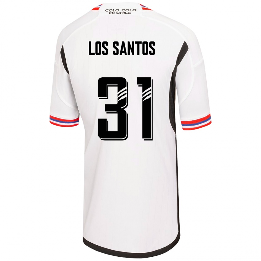 Kinder Matías De Los Santos #31 Weiß Heimtrikot Trikot 2023/24 T-Shirt