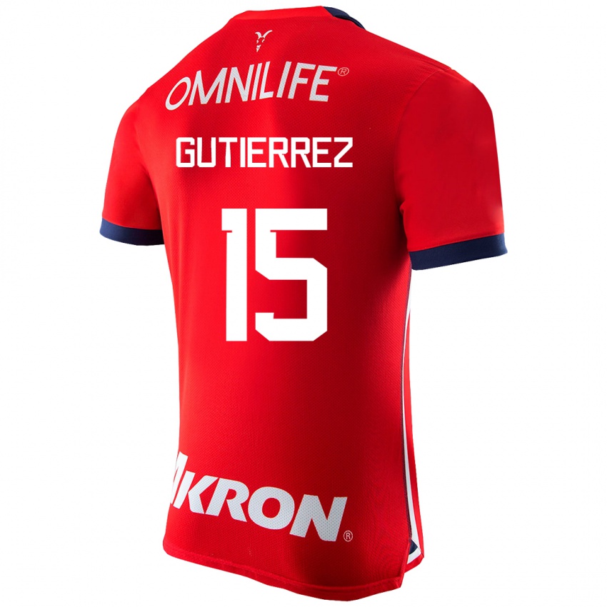 Kinder Erick Gutierrez #15 Rot Heimtrikot Trikot 2023/24 T-Shirt