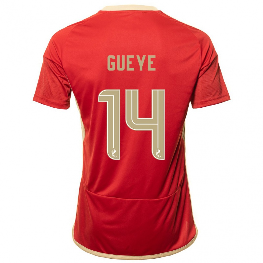 Kinder Pape Habib Gueye #14 Rot Heimtrikot Trikot 2023/24 T-Shirt