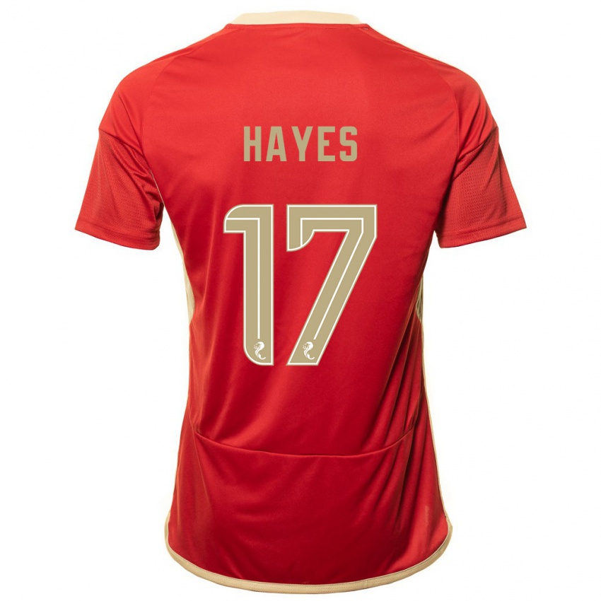 Kinder Jonny Hayes #17 Rot Heimtrikot Trikot 2023/24 T-Shirt