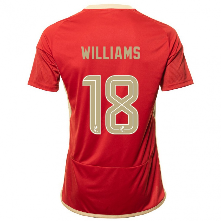 Kinder Rhys Williams #18 Rot Heimtrikot Trikot 2023/24 T-Shirt