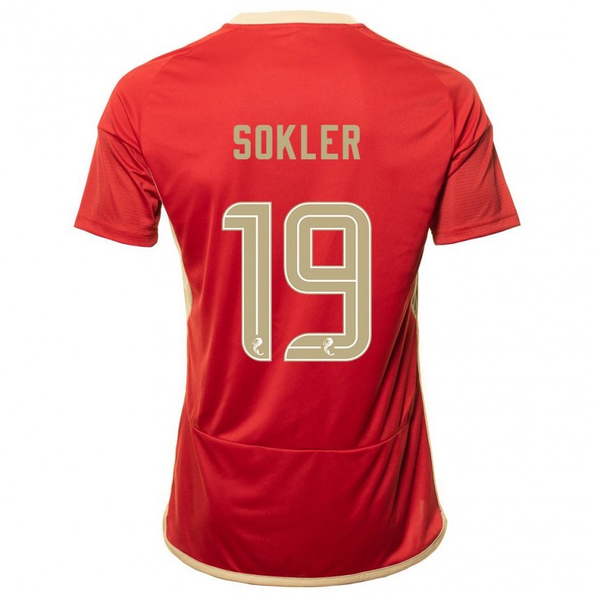 Kinder Ester Sokler #19 Rot Heimtrikot Trikot 2023/24 T-Shirt