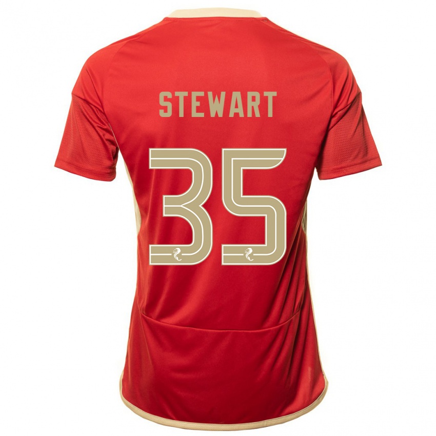 Kinder Alfie Stewart #35 Rot Heimtrikot Trikot 2023/24 T-Shirt