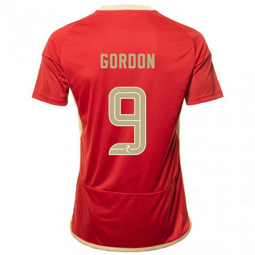 Kinder Lauren Gordon #9 Rot Heimtrikot Trikot 2023/24 T-Shirt