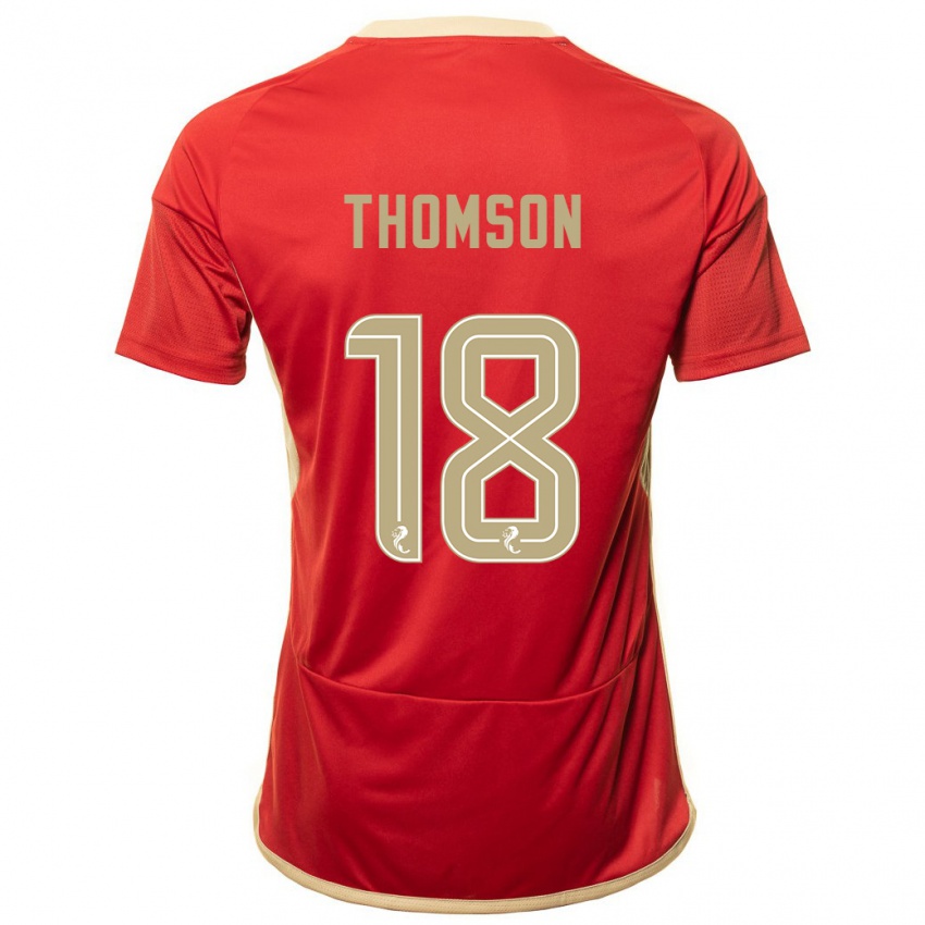 Kinder Eva Thomson #18 Rot Heimtrikot Trikot 2023/24 T-Shirt