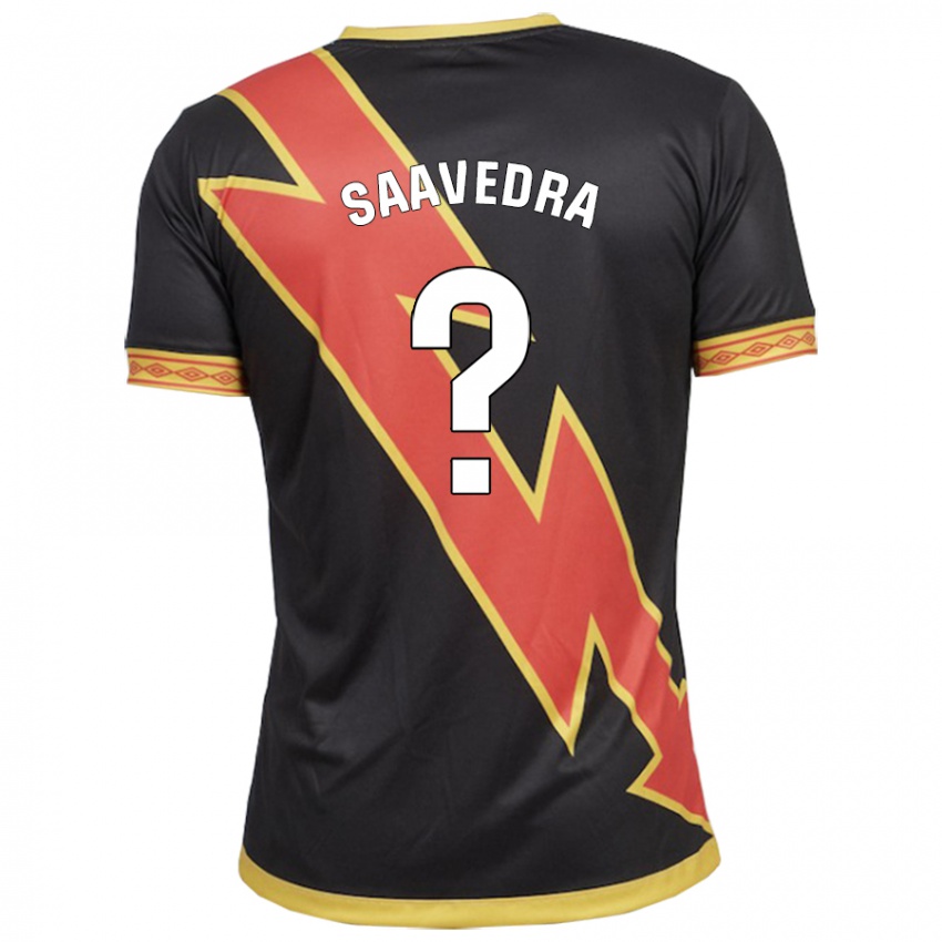 Kinder David Saavedra #0 Schwarz Auswärtstrikot Trikot 2023/24 T-Shirt