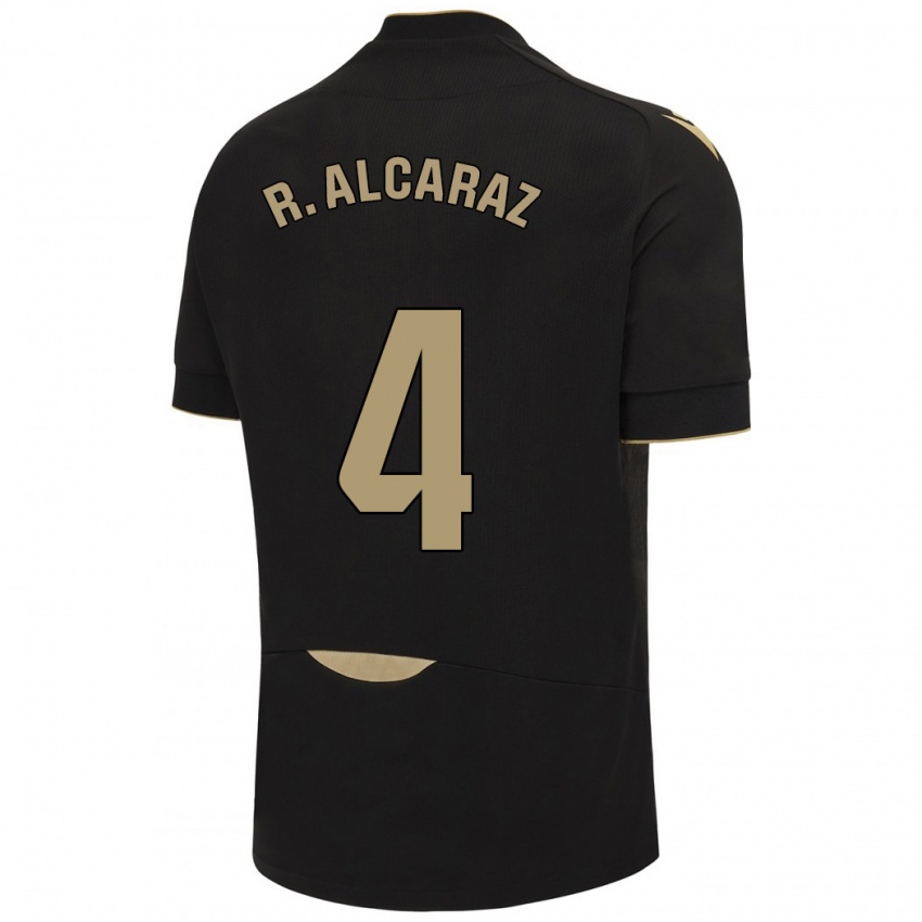 Kinder Rubén Alcaraz #4 Schwarz Auswärtstrikot Trikot 2023/24 T-Shirt