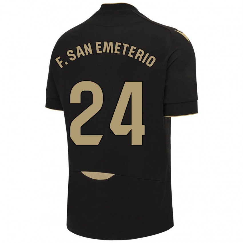 Kinder Fede San Emeterio #24 Schwarz Auswärtstrikot Trikot 2023/24 T-Shirt