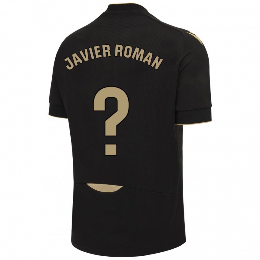 Kinder José Javier Román #0 Schwarz Auswärtstrikot Trikot 2023/24 T-Shirt