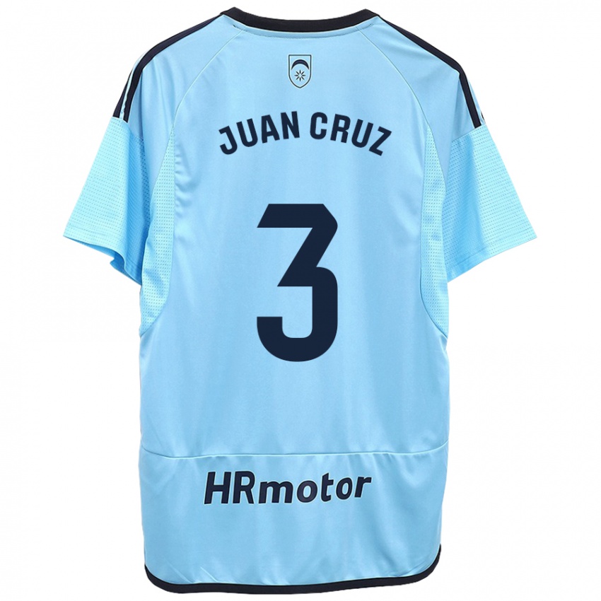 Kinder Juan Cruz #3 Blau Auswärtstrikot Trikot 2023/24 T-Shirt