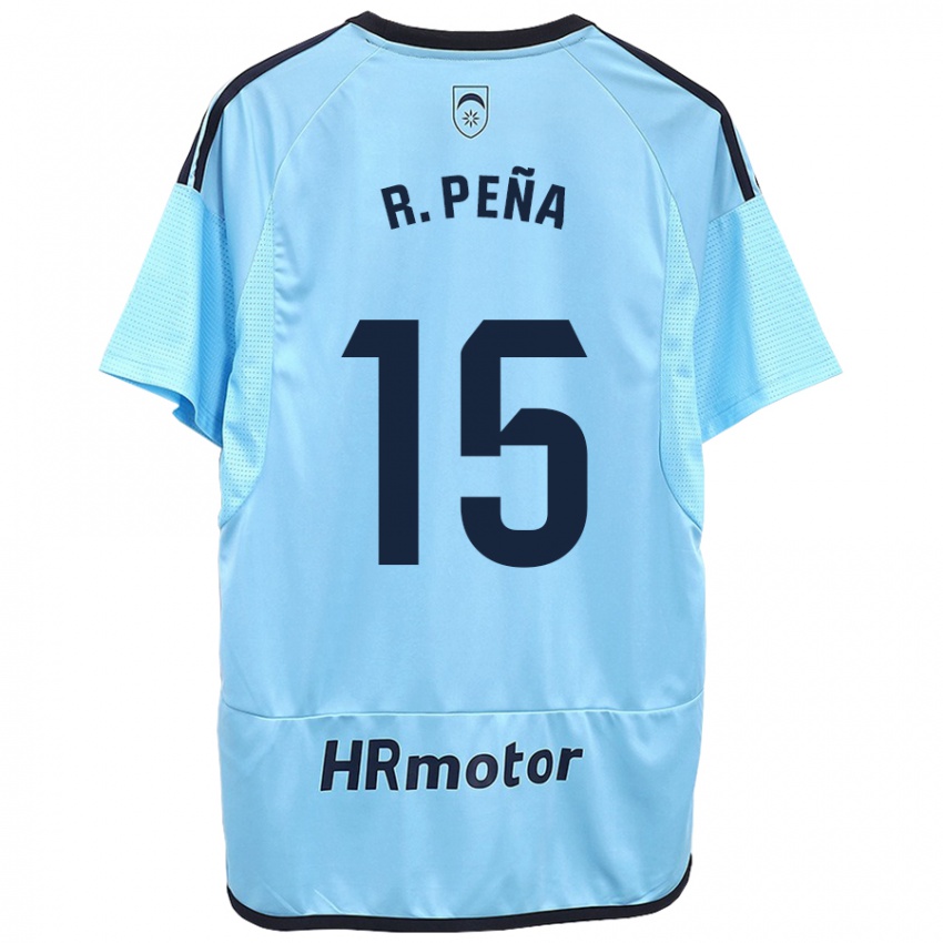 Kinder Rubén Peña #15 Blau Auswärtstrikot Trikot 2023/24 T-Shirt