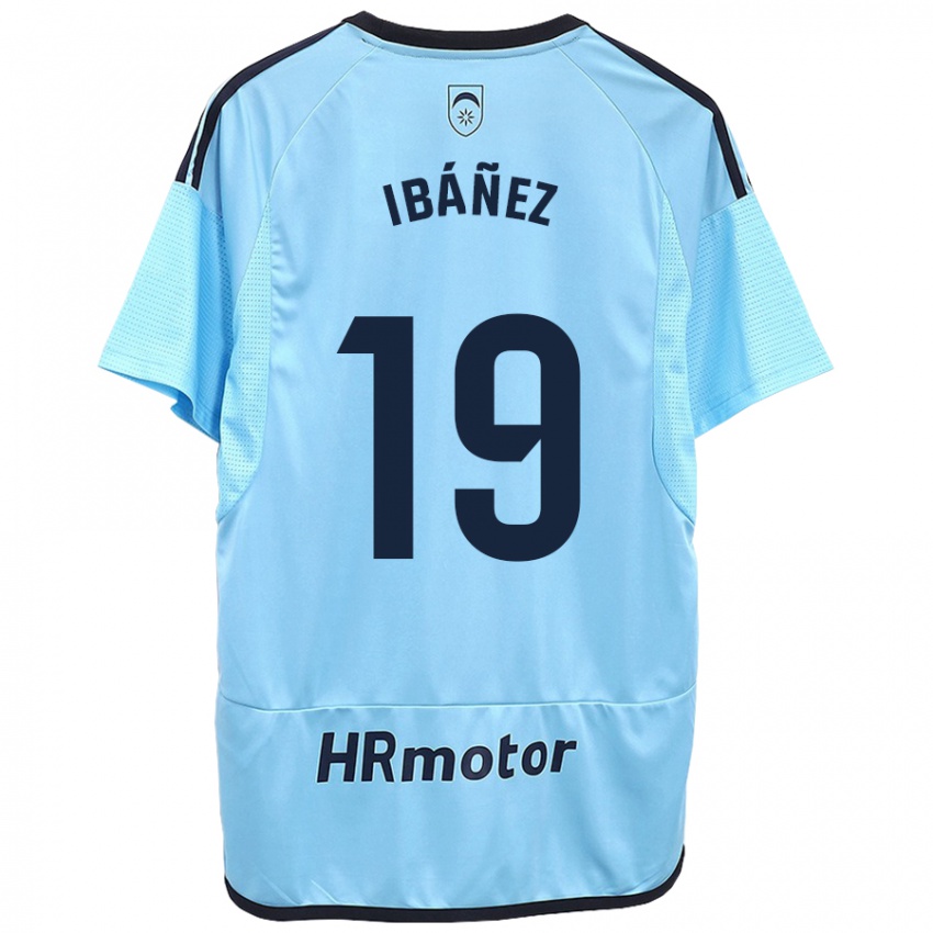 Kinder Pablo Ibáñez #19 Blau Auswärtstrikot Trikot 2023/24 T-Shirt