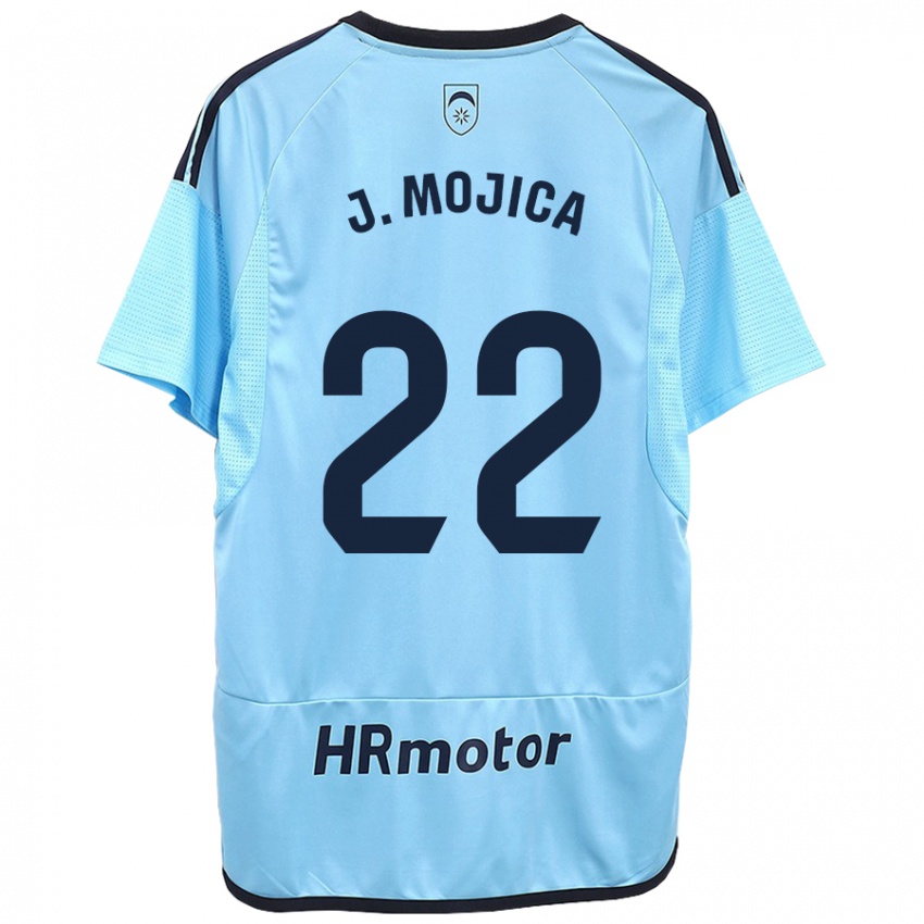 Kinder Johan Mojica #22 Blau Auswärtstrikot Trikot 2023/24 T-Shirt