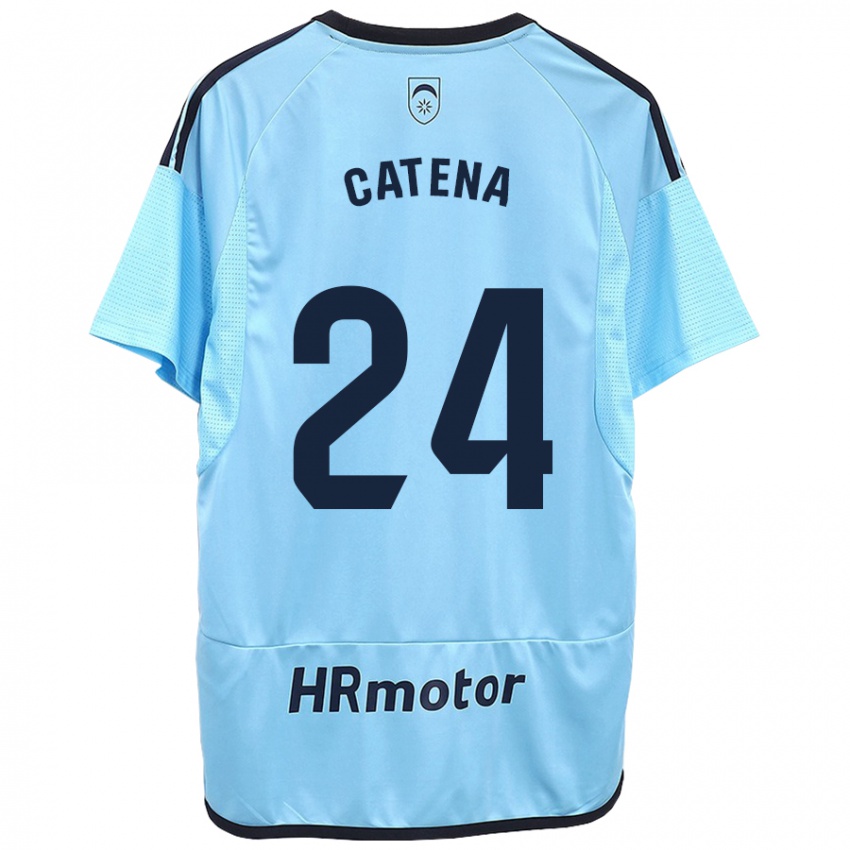 Kinder Alejandro Catena #24 Blau Auswärtstrikot Trikot 2023/24 T-Shirt