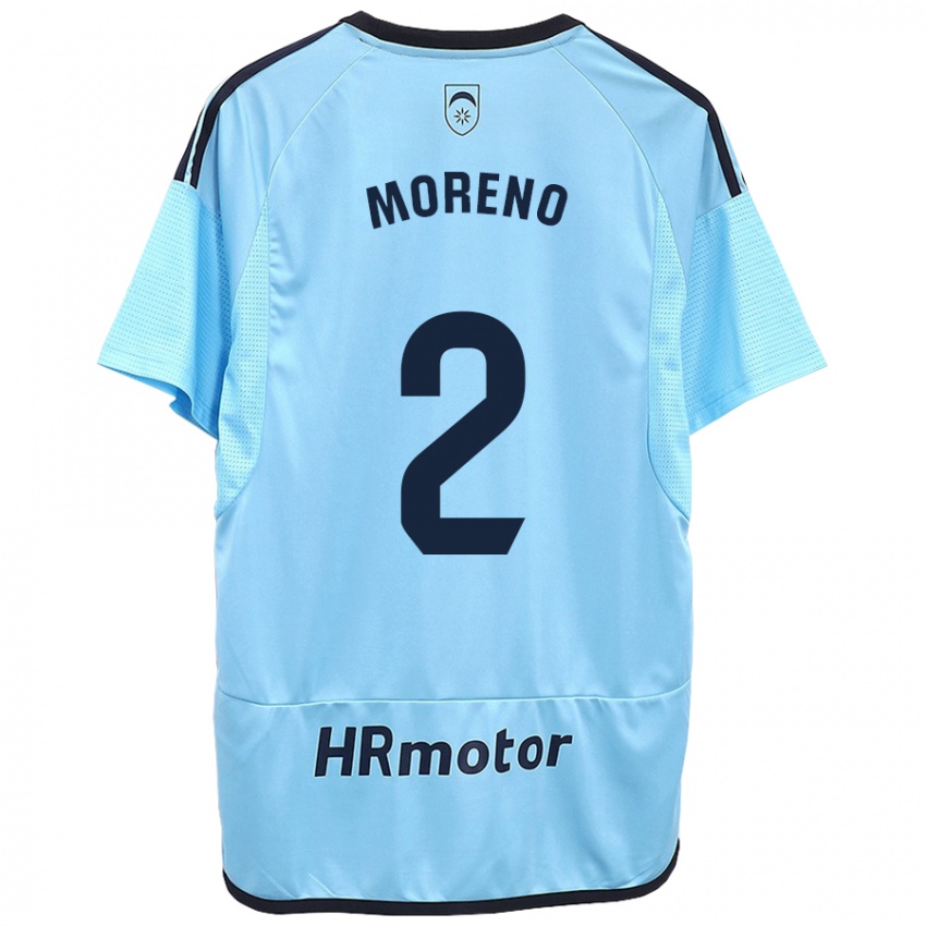 Kinder Jorge Moreno #27 Blau Auswärtstrikot Trikot 2023/24 T-Shirt