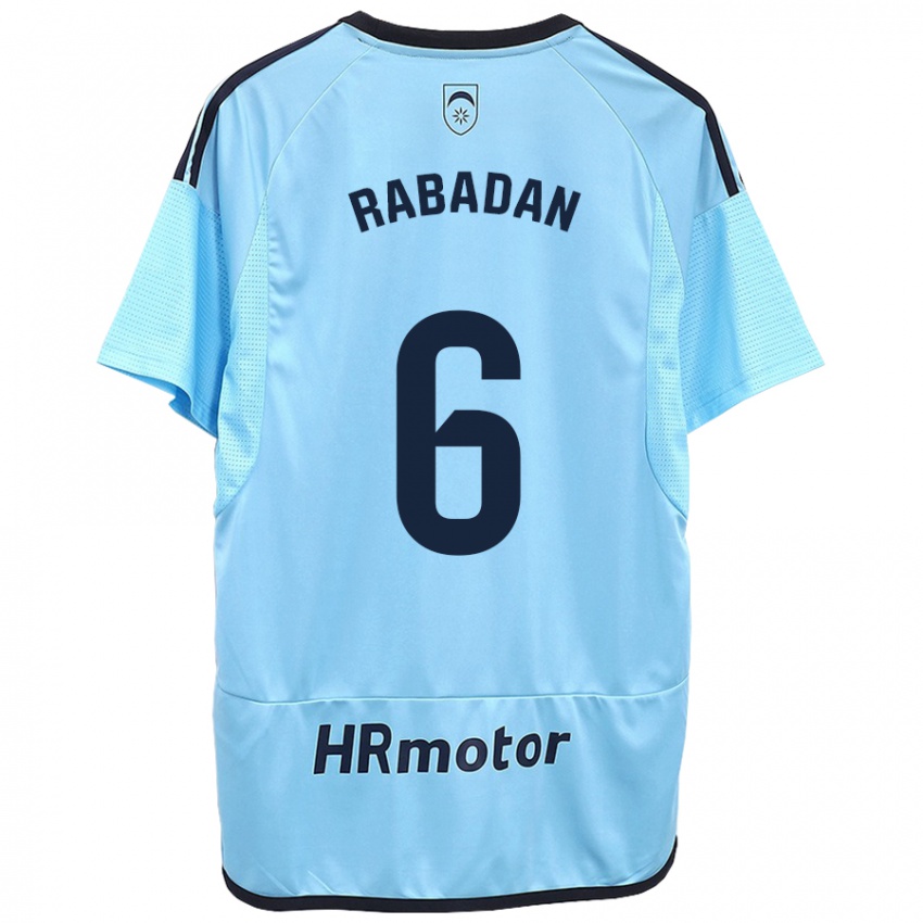 Kinder David Rabadán #6 Blau Auswärtstrikot Trikot 2023/24 T-Shirt