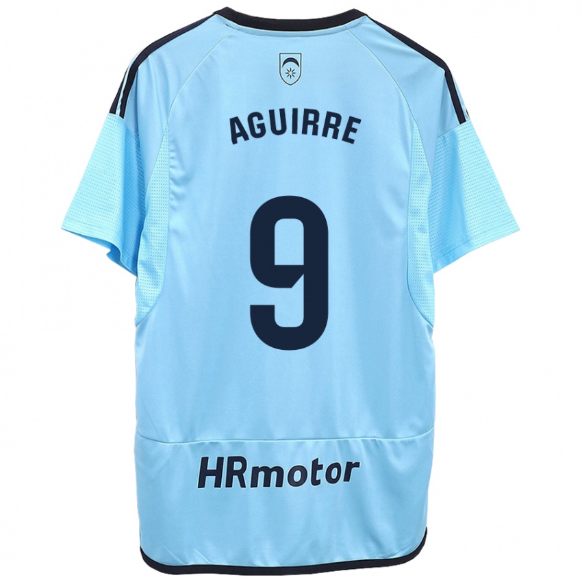 Kinder Jorge Aguirre #9 Blau Auswärtstrikot Trikot 2023/24 T-Shirt