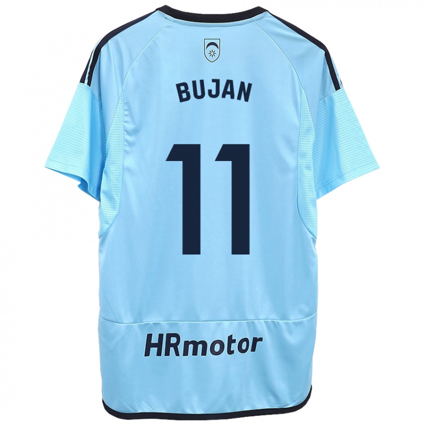 Kinder Unai Buján #11 Blau Auswärtstrikot Trikot 2023/24 T-Shirt